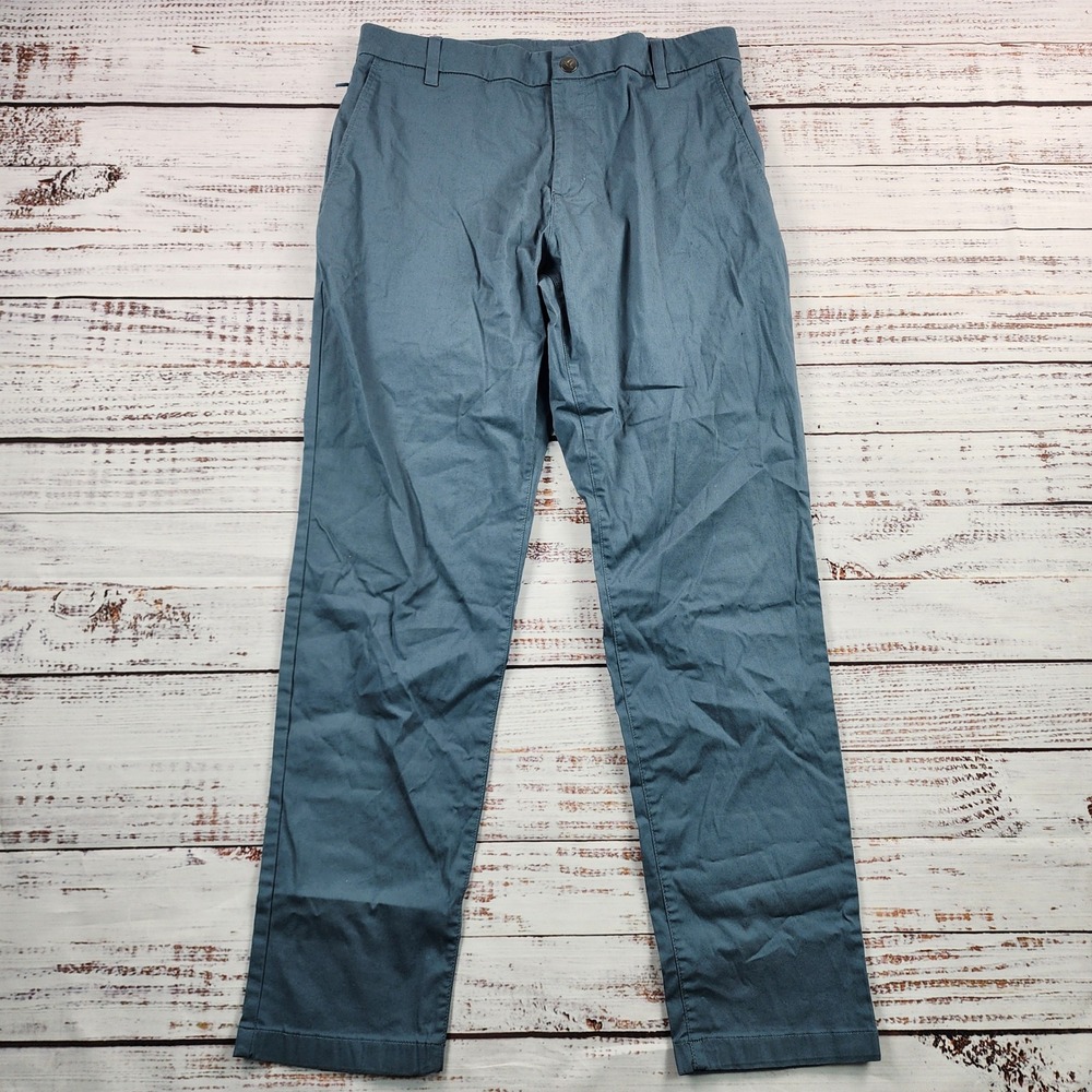 birddogs Stretch Khaki Chino Pants Mens 32x30 Blue Gray Slim Zip Pockets